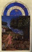 LIMBOURG brothers Les trs riches heures du Duc de Berry: Novembre (November) dg china oil painting reproduction